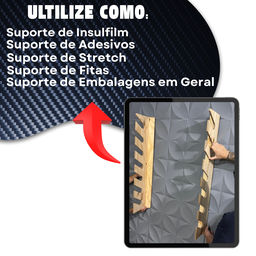 Suporte Bobina de Tnt Papel Plastico Tecido Resistente 12mm - 6