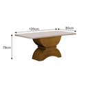 Ver imagem 2 de Mesa para 04 Cadeiras Atenas 1,20m Leifer Moveis Freijó/Off White, Copo com vidro