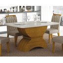 Ver imagem 3 de Mesa para 04 Cadeiras Atenas 1,20m Leifer Moveis Freijó/Off White, Copo com vidro