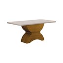 Ver imagem 1 de Mesa para 04 Cadeiras Atenas 1,20m Leifer Moveis Freijó/Off White, Copo com vidro