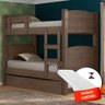 Beliche Solteiro MDF Com Cama Auxiliar E 3 Colchões Chocolate Framar - 1