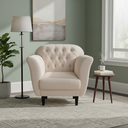 Ver imagem 2 de Poltrona Decorativa Dália Bouclé Bege