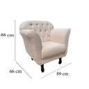 Ver mais imagens de Poltrona Decorativa Dália Bouclé Bege