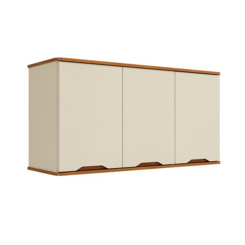 Armário Aéreo 3 Portas 120cm Kappesberg Crescer Argila/jequitiba