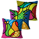 Ver imagem 1 de Kit com 3 Capas para Almofadas Decorativas Frutas Coloridas