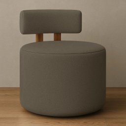 Poltrona Decorativa Organica Almyra - Tecido Boucle - Marrom - 1
