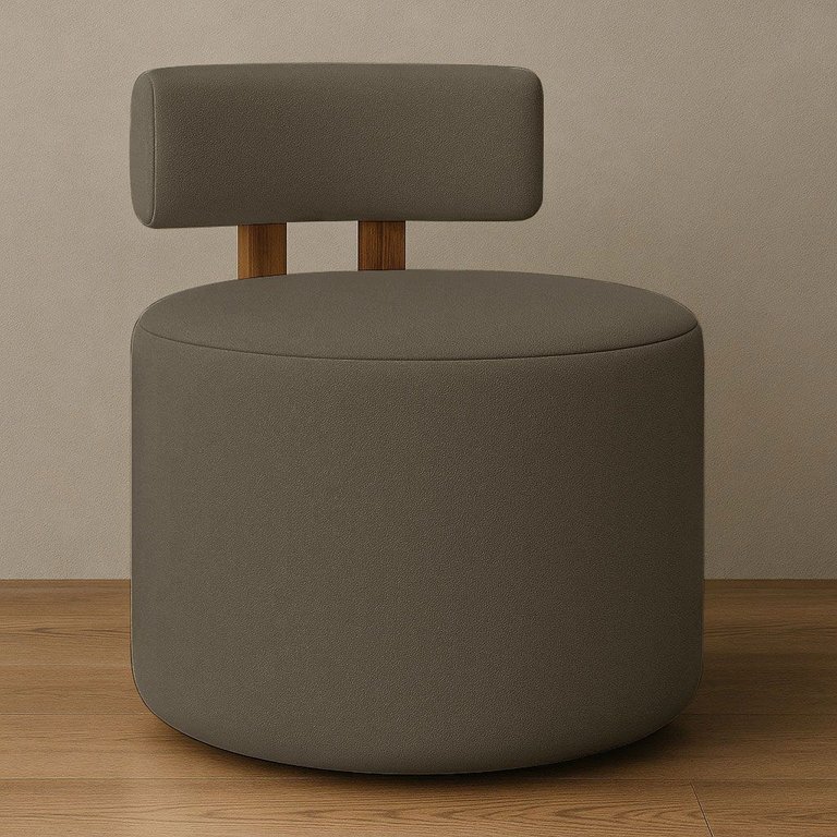 Poltrona Decorativa Organica Almyra - Tecido Boucle - Marrom