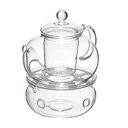 Ver imagem 1 de Jogo Chaleira e Rechaud Vidro Boro 750 Ml Mimo Style Vd22158