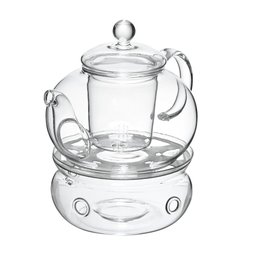 Jogo Chaleira e Rechaud Vidro Boro 750 Ml Mimo Style Vd22158 - 1
