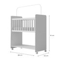Ver imagem 3 de Mini Berço Infantil Multifuncional Nicho Organizador Aconchego Branco