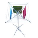 Ver imagem 1 de Varal Giratório Com Suporte 6 Cordas Metal Lini Unico