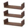 Kit com 3 Prateleiras U com Suporte Invisível 40x20cmnogal - 2