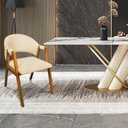 Ver imagem 2 de Cadeira Sala de Jantar em Madeira Kit 2 Yara Suede Bege D03 - D’Rossi