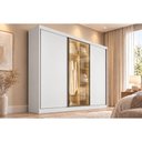 Ver imagem 1 de Guarda Roupa Casal Londres 3PTS 1VD 4g Neve N. Horizonte