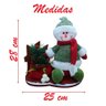 Decoração Boneco Natal Boneco de Neve Tecido Natalino 28cm - 3