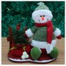 Decoração Boneco Natal Boneco de Neve Tecido Natalino 28cm - 1