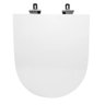 Assento Sanitário Poliéster para Louça Smart (celite) Super Luxo Cromado (reb. Oculto) Branco - 1
