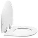 Ver imagem 2 de Assento Sanitário Poliéster para Louça Smart (celite) Super Luxo Cromado (reb. Oculto) Branco