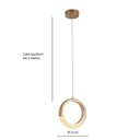 Ver imagem 5 de Lustre Pendente Dourado Led 4w 3000k Mezzo 21cm Moderno Bivolt