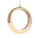 Ver imagem 2 de Lustre Pendente Dourado Led 4w 3000k Mezzo 21cm Moderno Bivolt