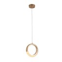 Ver imagem 1 de Lustre Pendente Dourado Led 4w 3000k Mezzo 21cm Moderno Bivolt