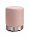 Ver imagem 1 de Puff com Rodapé Prata Rosa Linho - Let Móveis