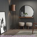 Ver imagem 2 de Luminária Sicília Cupula Cor Amendoa com Base Metal Preta 161 Cm - 63598