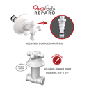 Ver imagem 2 de Reparo para Registro de Pressão com Canopla Porto Belo Luxo Cor Branco Durín