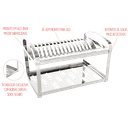 Ver imagem 3 de Escorredor de Louças 16 Pratos Brinox Suprema Aço Inox e Escorredor de Talheres Coza Preto