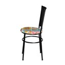Ver imagem 6 de 2 Cadeiras Pretas para Cozinha Hawai Preta com Assento Floral Cor:happy Hour