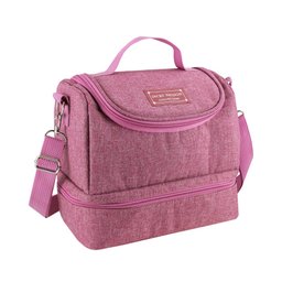 Bolsa Térmica + Marmita + Copo + Porta Talher Kit 4 Peças Concept / Rosa - 3