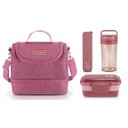 Ver imagem 1 de Bolsa Térmica + Marmita + Copo + Porta Talher Kit 4 Peças Concept / Rosa