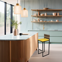 Ver imagem 6 de Banqueta Quadrada Junco Cappuccino para Balcão Ilha Cozinha Área Gourmet Bancada Piscina Bar