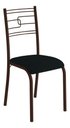 Ver imagem 2 de Kit 4 Cadeiras Paraty Corino Preto Tubo Marrom Cafe