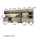Ver imagem 5 de Armário de Cozinha Completa Atlanta Lume Carraro Amêndoa
