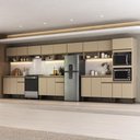Ver imagem 1 de Armário de Cozinha Completa Atlanta Lume Carraro Amêndoa