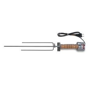 Kit Com 2 Espetos 220V Giratórios Flex Tridente Churrasco