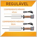 Ver imagem 4 de Kit Com 2 Espetos 220V Giratórios Flex Tridente Churrasco