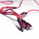 Ver imagem 1 de Cabo Usb 3 Em 1 - Tipo C /iPhone/ Microusb - Cb1120 Vermelho