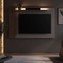 Ver imagem 6 de Painel Ripado para TV até 65 Polegadas 182CMX120CM LED Arkansas Bege Freijó/Off White