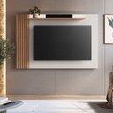 Ver imagem 1 de Painel Ripado para TV até 65 Polegadas 182CMX120CM LED Arkansas Bege Freijó/Off White