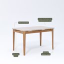 Ver imagem 4 de Mesa Baobá 130x80cm com Vidro Temperado Off White e Madeira Tauari