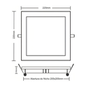 Ver imagem 5 de Painel Led 18w Embutir Taschibra Quadrado 22cm Branco Lys 6500k