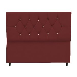 Cabeceira Cama Box King 195 Cm Geovana Suede:bordô