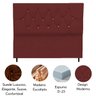 Cabeceira Cama Box King 195 Cm Geovana Suede:bordô - 4