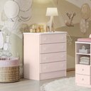 Ver imagem 1 de Cômoda Multiuso Doce Sonho Infantil com 4 Gavetas - Q Move