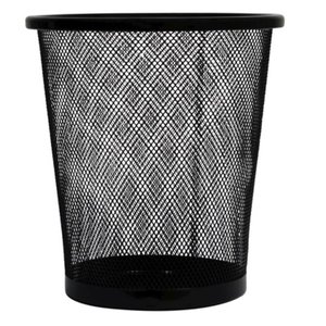 Cesto P/ Lixo Escritorio 5L Lixeira Telada Preta 21X23CM