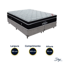 Ver imagem 3 de Cama Box Bipartido King Cinza e Colchão Elegant Superpocket Molas Ensacadas Ortobom