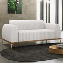 Ver imagem 6 de Sofá 180cm 3 Lugares Base Gold Molino D06 Pu C-12 Branco