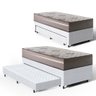 Cama Box com Colchão de Espuma D33 Millenium One Face + Auxiliar de Espuma Unique Solteiro 88cm - 1